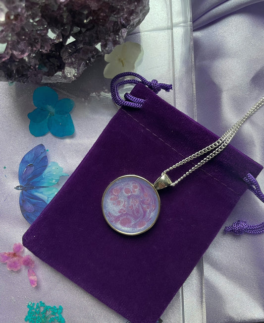 Purple & Lilac Necklace Pendant in First Style