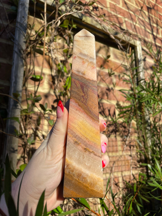 Banded Calcite Tower (138g)