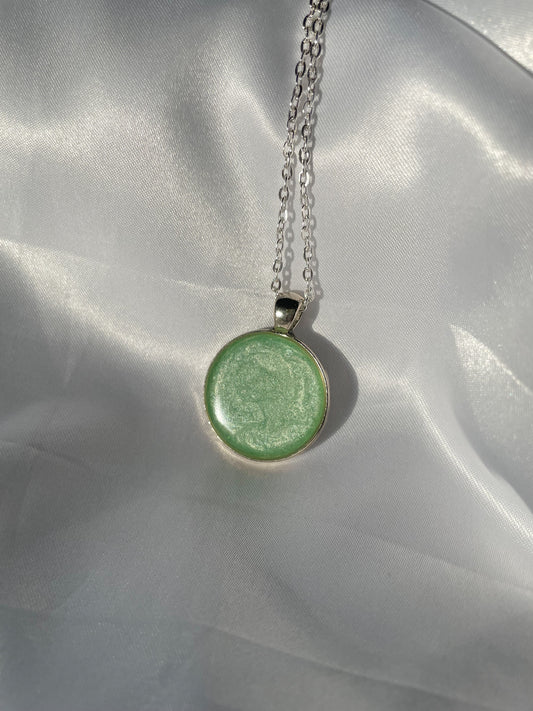 Pastel Green Necklace Pendant