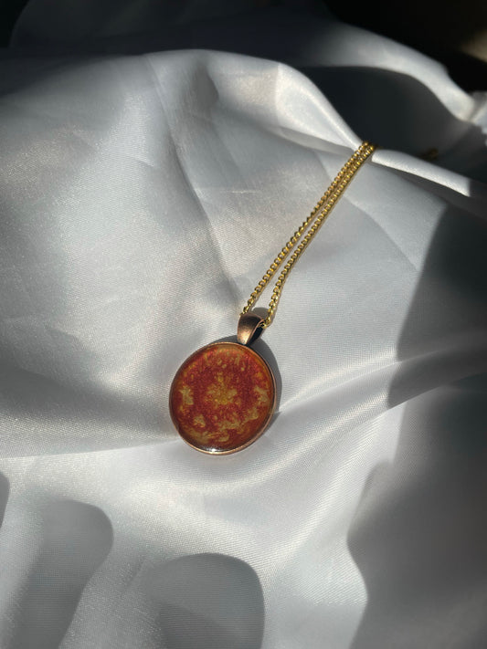Red & Gold Necklace Pendant
