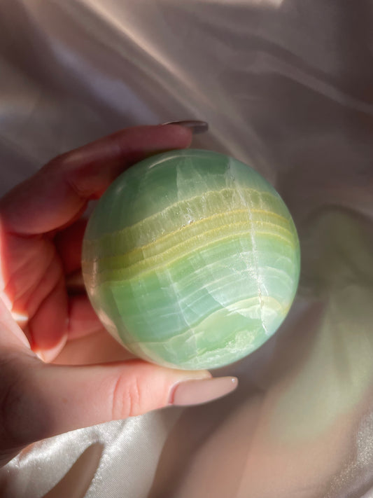 Green Calcite Sphere (525g)