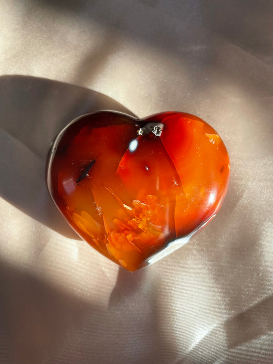 Carnelian Heart C (183g) - 6.5cm