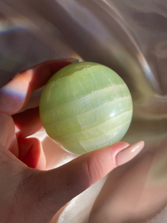 Green Calcite Sphere (396g)