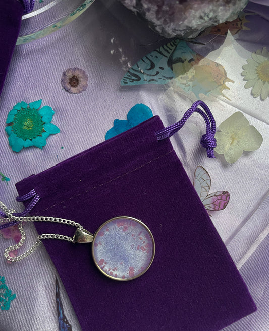 Purple & Lilac Necklace Pendant in Second Style
