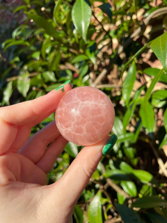 Strawberry Calcite Sphere (58g)