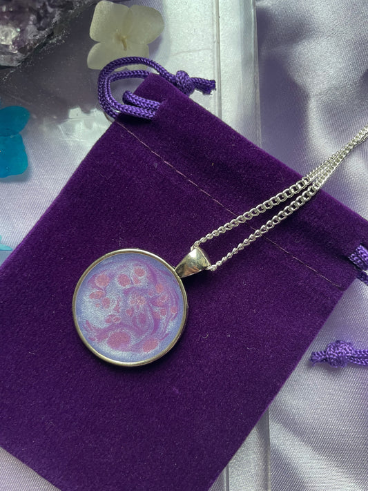 Purple & Lilac Necklace Pendant in First Style