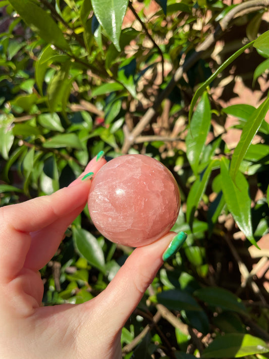 Strawberry Calcite Sphere (124g)