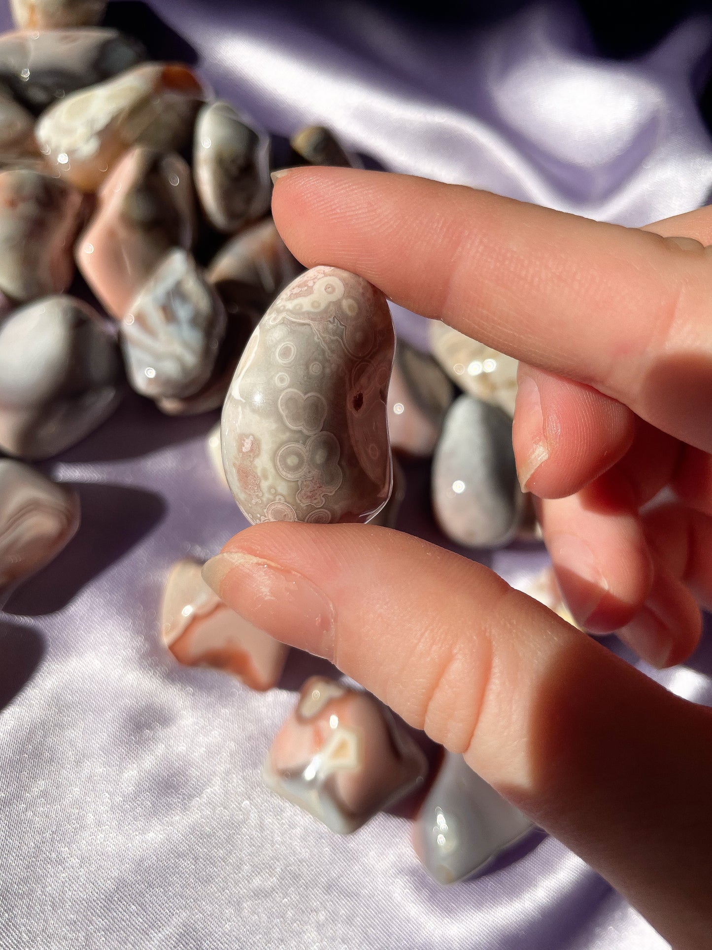 Botswanan Pink Agate Tumblestones