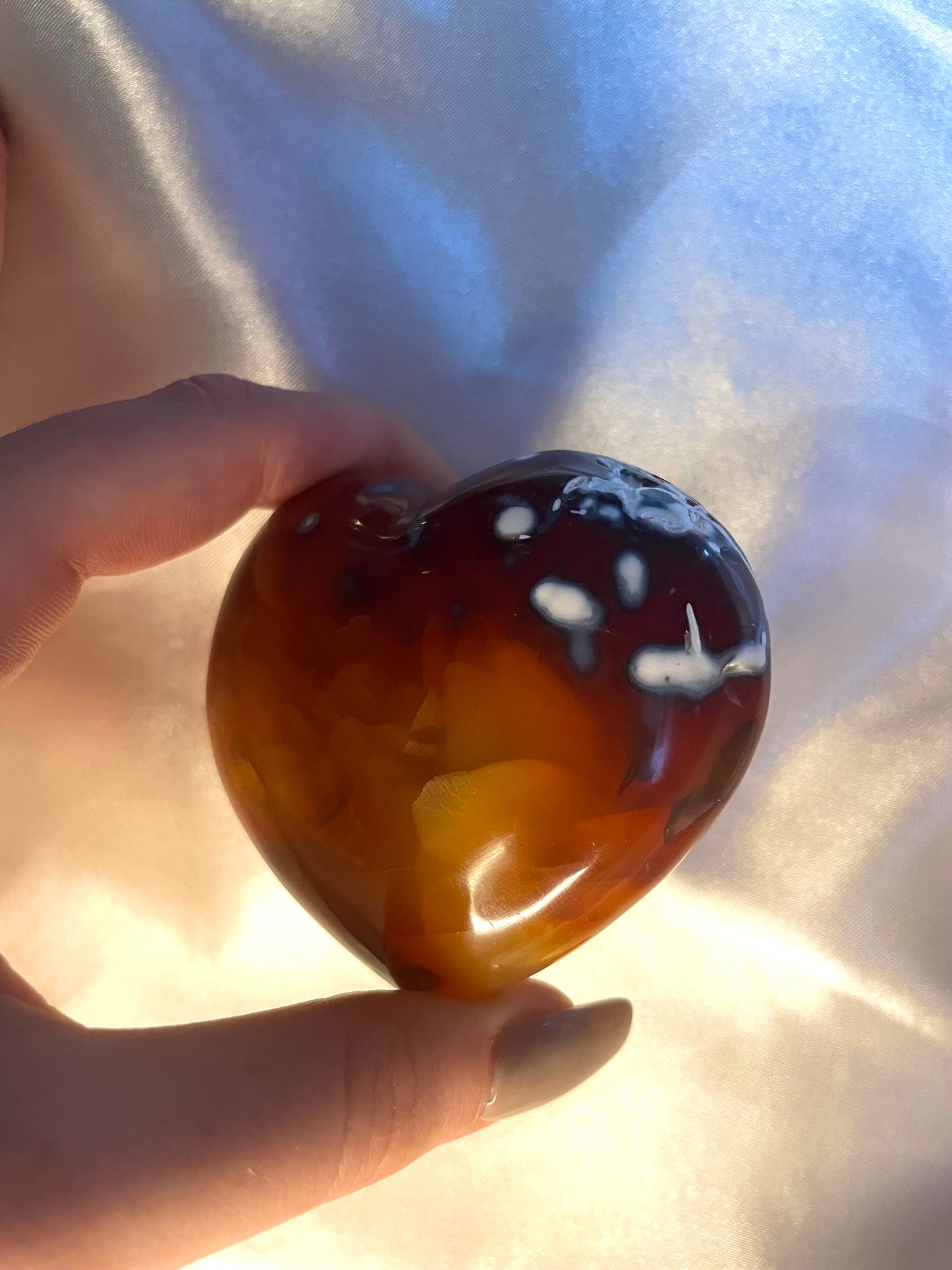 Carnelian Heart C (183g) - 6.5cm