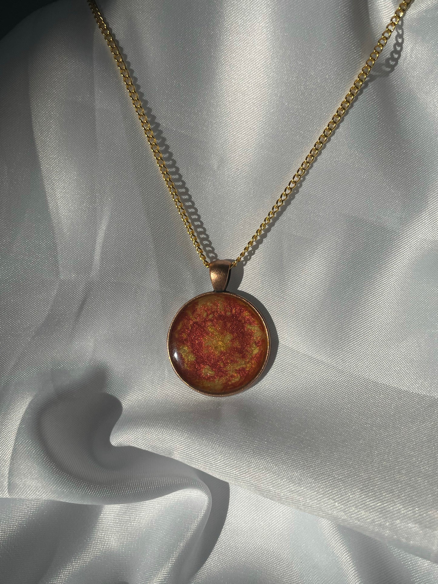 Red & Gold Necklace Pendant