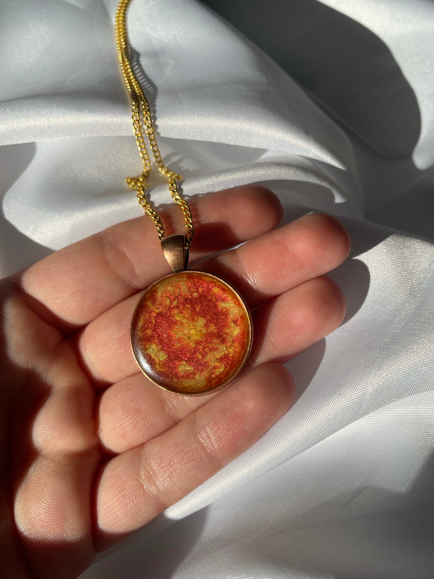 Red & Gold Necklace Pendant