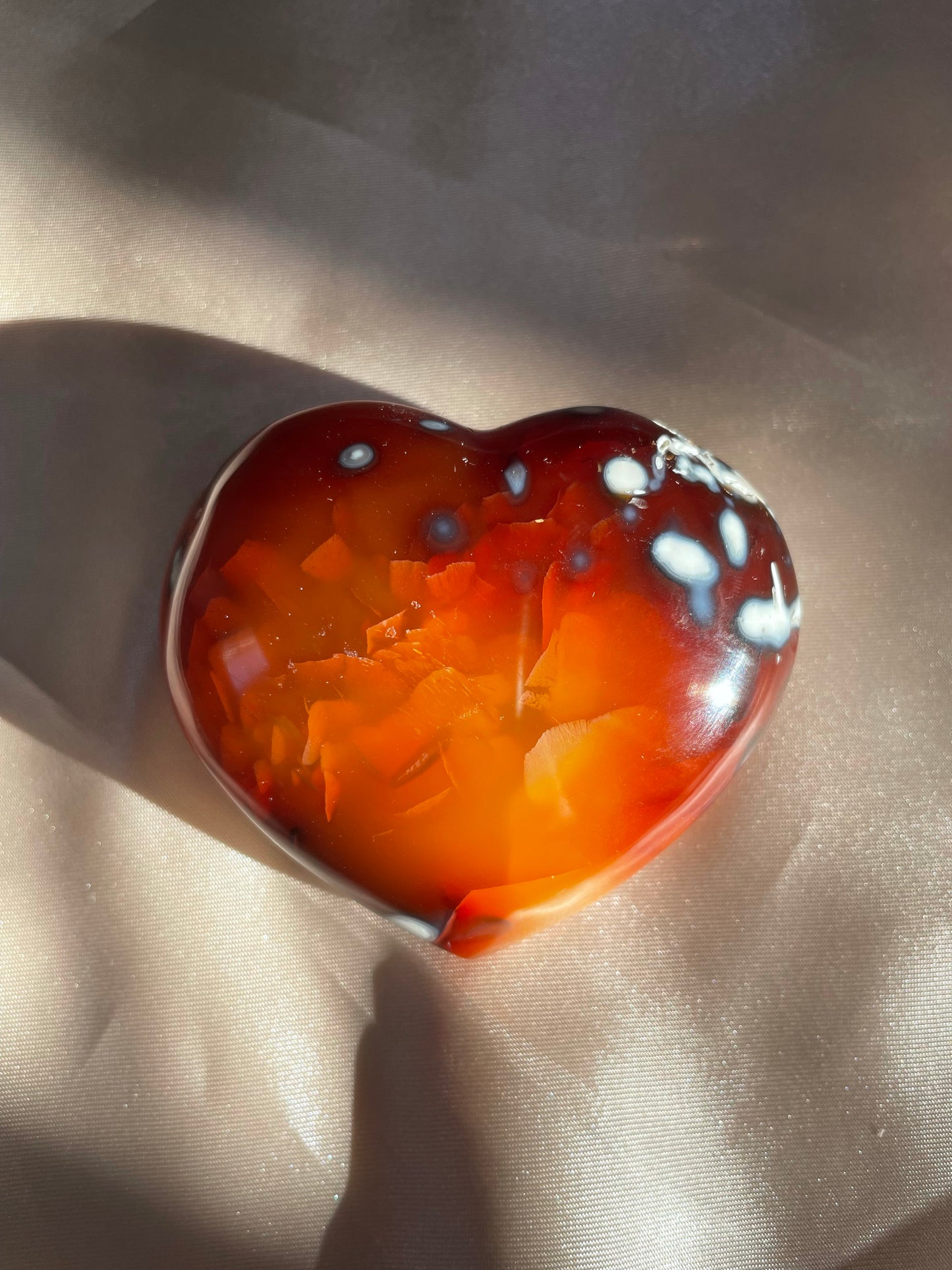 Carnelian Heart C (183g) - 6.5cm