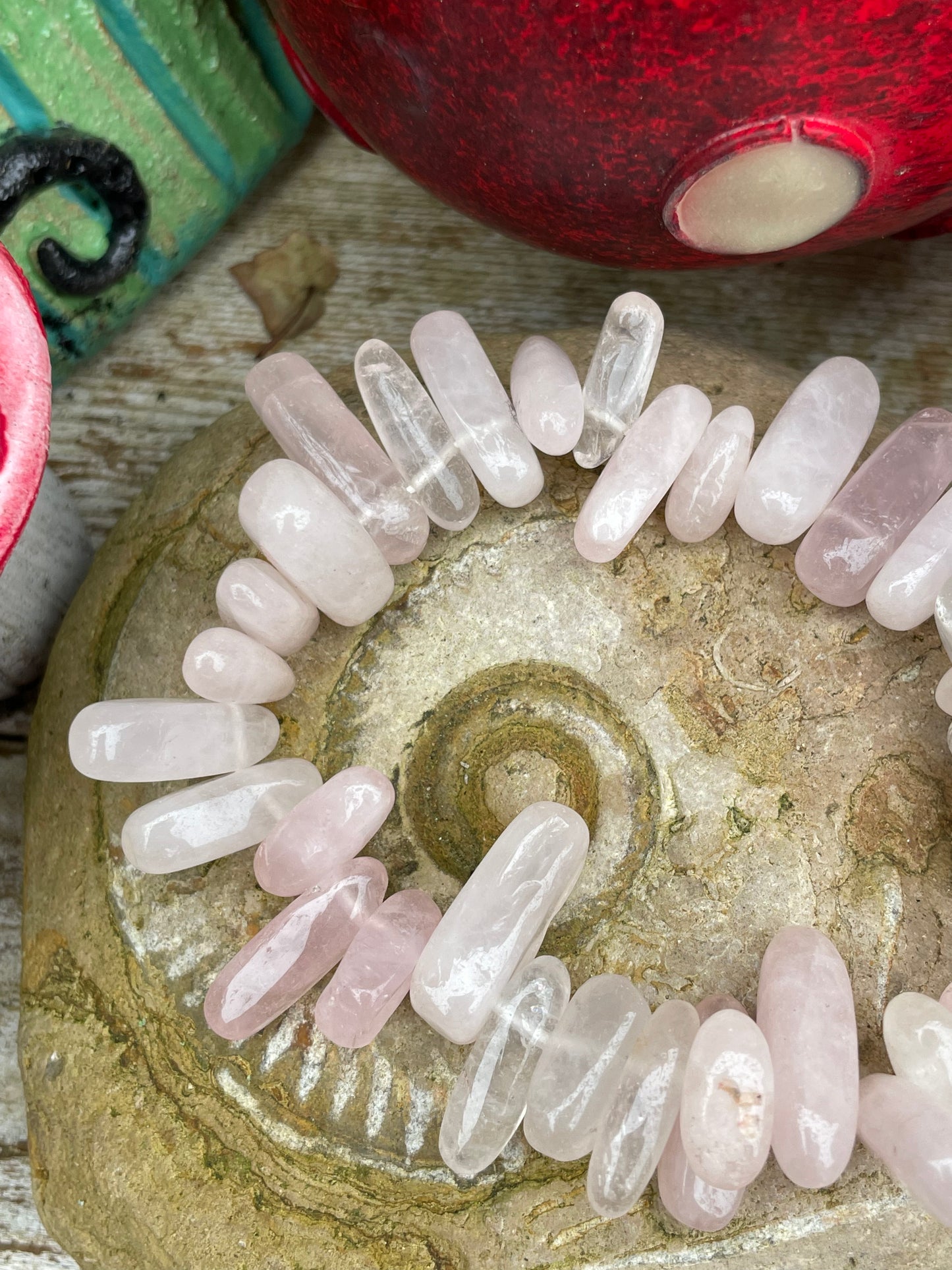 Rose Quartz Beaded Bracelet